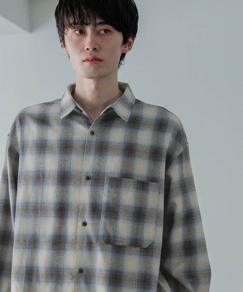 LOWRYS FARM（ローリーズファーム）の「【LFM(U)】ビエラチェックシャツ　 591777（シャツ/ブラウス・メンズ・ブルー/グリーン/ライトブルー/ブラック・LARGE/MEDIUM）」の10枚目の写真