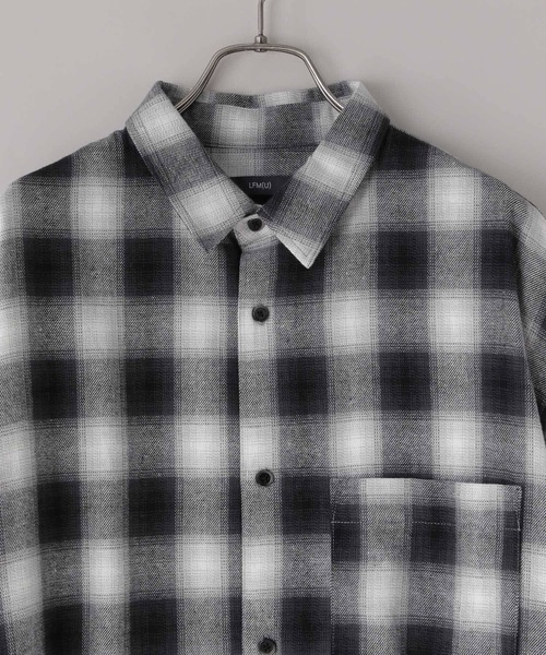 LOWRYS FARM（ローリーズファーム）の「【LFM(U)】ビエラチェックシャツ　 591777（シャツ/ブラウス・メンズ・ブルー/グリーン/ライトブルー/ブラック・LARGE/MEDIUM）」の13枚目の写真