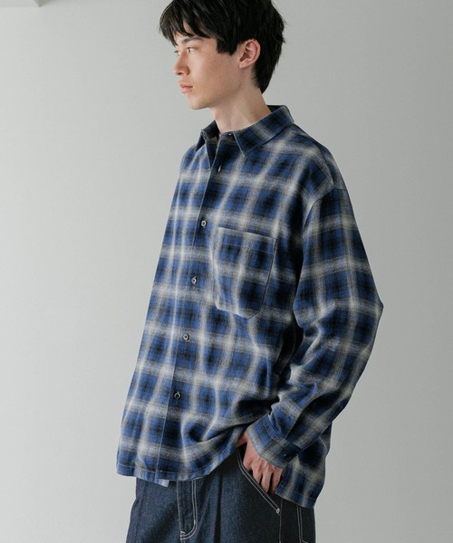 LOWRYS FARM（ローリーズファーム）の「【LFM(U)】ビエラチェックシャツ　 591777（シャツ/ブラウス・メンズ・ブルー/グリーン/ライトブルー/ブラック・LARGE/MEDIUM）」の22枚目の写真