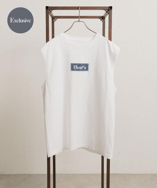 THE GOODLAND MARKET(ザグッドランドマーケット)の「『別注』That’s×TGM The Nosleeve TGM(タンクトップ・メンズ・ホワイト/ブラック・MEDIUM/LARGE)」の2枚目の写真