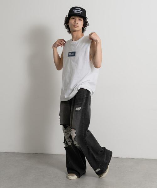 THE GOODLAND MARKET(ザグッドランドマーケット)の「『別注』That’s×TGM The Nosleeve TGM(タンクトップ・メンズ・ホワイト/ブラック・MEDIUM/LARGE)」の22枚目の写真