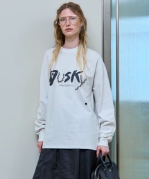 MAISON SPECIAL クリーム色 長袖 Tシャツ プリント入り BACK HOME Printed T-shirt