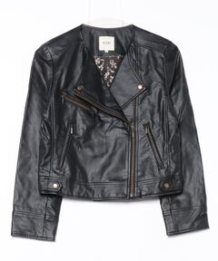Branded Garments ブラック ダブルライダースジャケット ブランド古着】ダブルライダースジャケット（ライダース