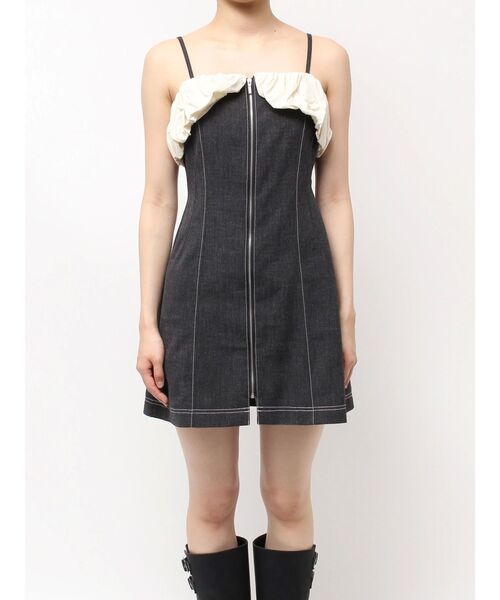 CALNAMUR(カルナムール)の「クロップドジャケット&ミニワンピースセット(ワンピース・レディース・グレー/ブルー・FREE)」の12枚目の写真