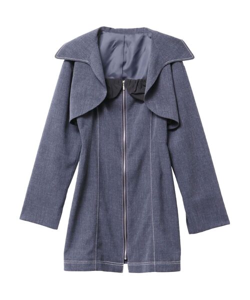 CALNAMUR(カルナムール)の「クロップドジャケット&ミニワンピースセット(ワンピース・レディース・グレー/ブルー・FREE)」の17枚目の写真