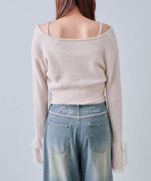 OLIVE des OLIVE（オリーブデオリーブ）の「ふわふわボレロ（カーディガン/ボレロ・レディース・ブラック/オフホワイト/サックスブルー/ピンク・FREE）」の17枚目の写真