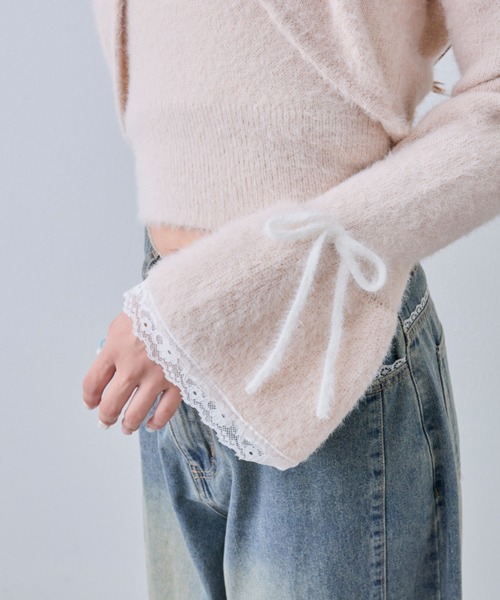 OLIVE des OLIVE（オリーブデオリーブ）の「ふわふわボレロ（カーディガン/ボレロ・レディース・ブラック/オフホワイト/サックスブルー/ピンク・FREE）」の21枚目の写真