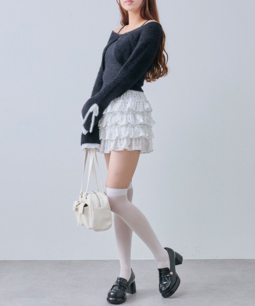 OLIVE des OLIVE（オリーブデオリーブ）の「ふわふわボレロ（カーディガン/ボレロ・レディース・ブラック/オフホワイト/サックスブルー/ピンク・FREE）」の14枚目の写真