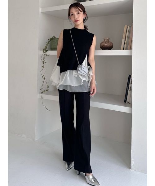 FRAY I.D（フレイアイディー）の「【00サイズ】セミフレアーパンツ（その他パンツ・レディース・ベージュ/グレー/ブラック・0/1/00）」の11枚目の写真