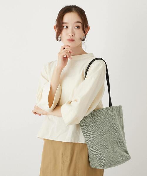MELROSE claire(メルローズ クレール)の「【ベロアバッグ】(トートバッグ・レディース・チャコールグレー/ブラック/セージグリーン・FREE)」の4枚目の写真