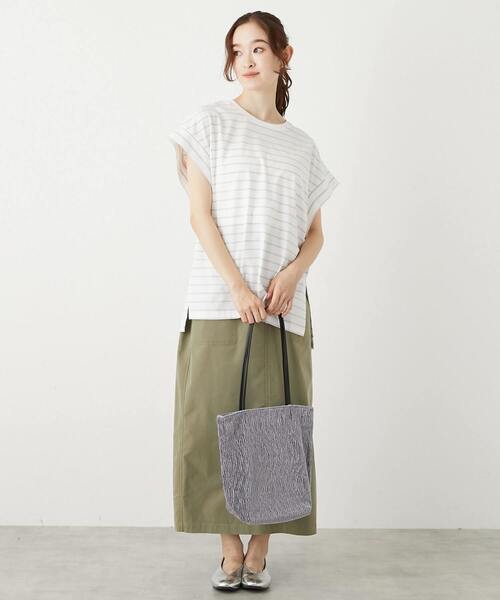 MELROSE claire(メルローズ クレール)の「【ベロアバッグ】(トートバッグ・レディース・チャコールグレー/ブラック/セージグリーン・FREE)」の13枚目の写真