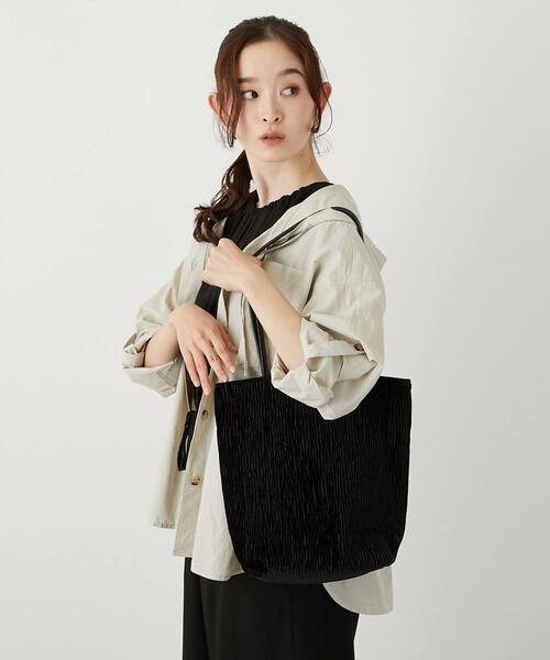 MELROSE claire(メルローズ クレール)の「【ベロアバッグ】(トートバッグ・レディース・チャコールグレー/ブラック/セージグリーン・FREE)」の16枚目の写真