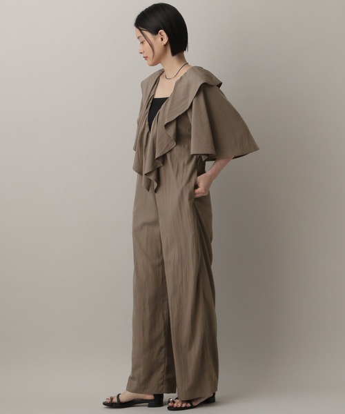 セール】フリルVオールインワン（つなぎ/オールインワン）｜A