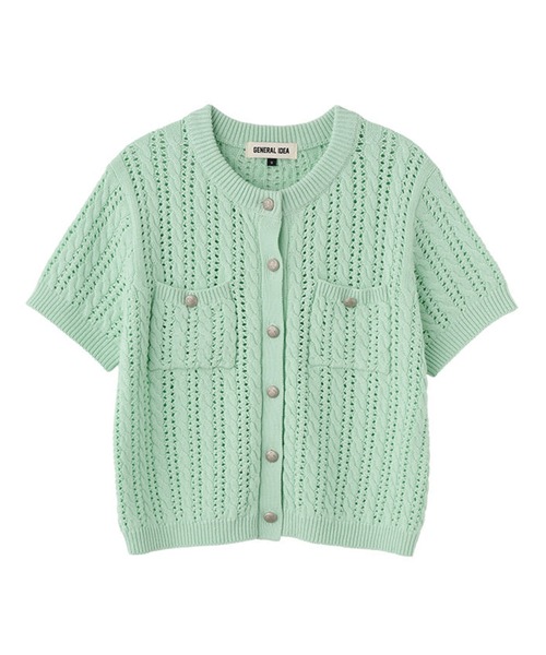GENERAL IDEA/ジェネラルアイディア cable half cardigan