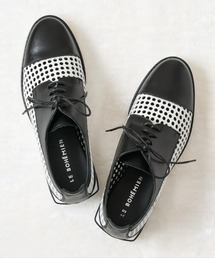 LE BOHEMIEN ボヘミアン ドットカッティングメッシュダービーシューズ