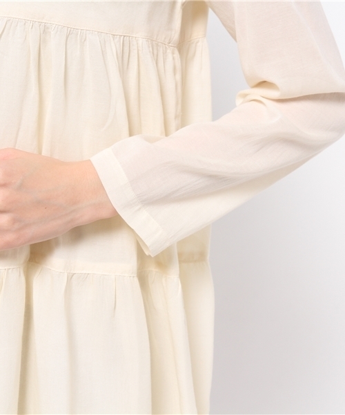 navasana（ナバアサナ）の「navasanaテリーボイルチェーン刺繍ワンピース/712-NOB-N152-OP059（ワンピース・レディース・アイボリー/ブラック・FREE）」の10枚目の写真