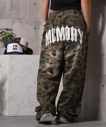 【MEMORY】ウォッシュ スプレー加工 ワイドスウェットパンツ / Wash Spray Finish Wide Sweatpants