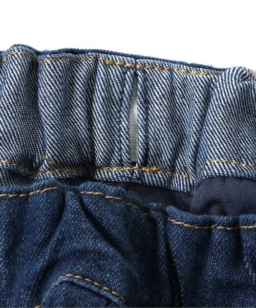 apres les cours（アプレレクール）の「【スリット】裾パール・ラインストーン フレアきゅんパンツ_ジュニア対応（デニムパンツ・キッズ・ブラック/ブルー・90/100/110/120/130/140）」の4枚目の写真