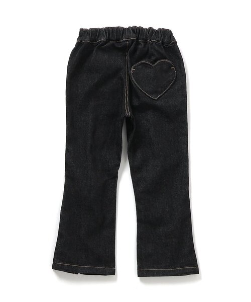 apres les cours（アプレレクール）の「【スリット】裾パール・ラインストーン フレアきゅんパンツ_ジュニア対応（デニムパンツ・キッズ・ブラック/ブルー・90/100/110/120/130/140）」の7枚目の写真