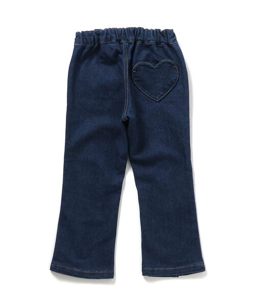 apres les cours（アプレレクール）の「【スリット】裾パール・ラインストーン フレアきゅんパンツ_ジュニア対応（デニムパンツ・キッズ・ブラック/ブルー・90/100/110/120/130/140）」の8枚目の写真