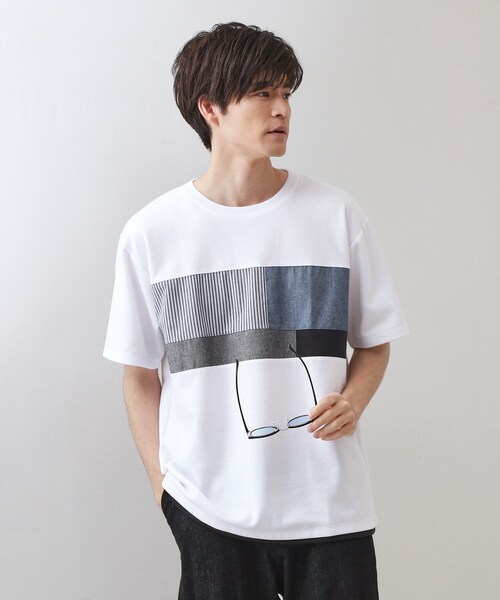 THE SHOP TK (ザ ショップ ティーケー )の「パネル切替半袖Tシャツ(Tシャツ/カットソー・メンズ・ライトブルー/ブラック/オフホワイト/ネイビー・03/02)」の5枚目の写真