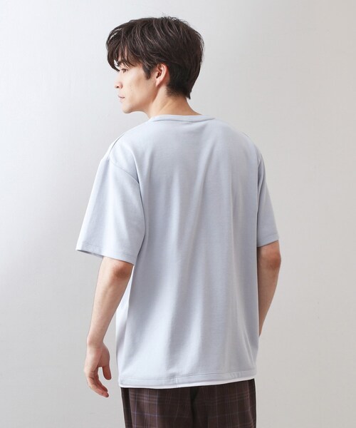 THE SHOP TK (ザ ショップ ティーケー )の「パネル切替半袖Tシャツ(Tシャツ/カットソー・メンズ・ライトブルー/ブラック/オフホワイト/ネイビー・03/02)」の14枚目の写真