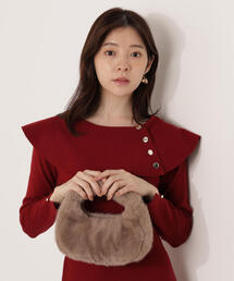 EDIT COLOGNE | フェイクファーハンドルミニバッグ(ハンドバッグ)