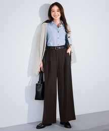 マイビューティ タックワイドパンツ