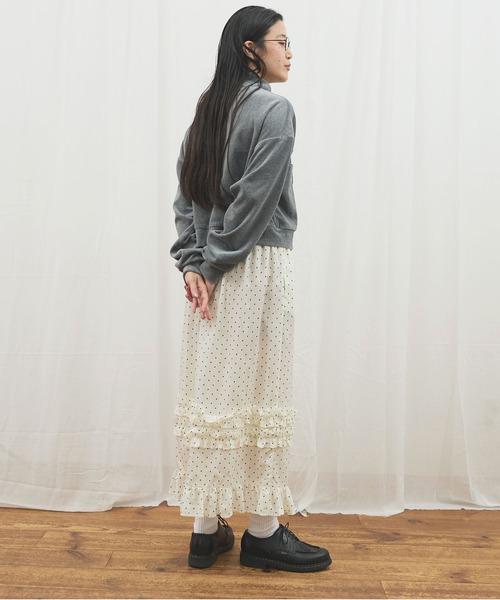 fig Ｌondon（フィグロンドン）の「track velour half zip（Tシャツ/カットソー・レディース・グレー/ブラック/グリーン・FREE）」の13枚目の写真