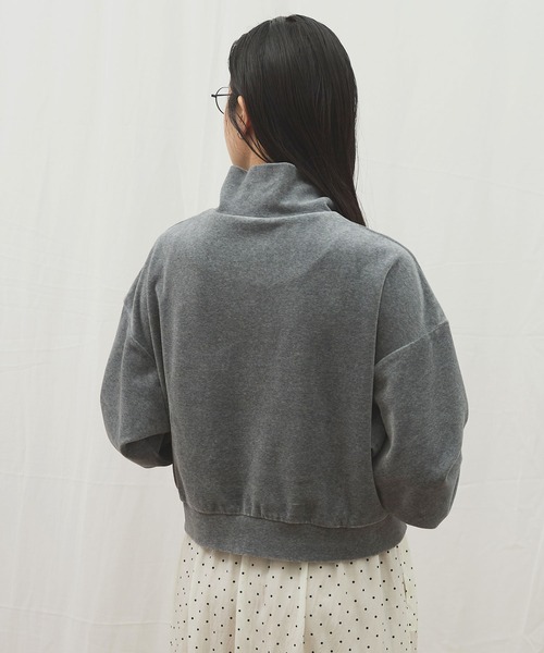 fig Ｌondon（フィグロンドン）の「track velour half zip（Tシャツ/カットソー・レディース・グレー/ブラック/グリーン・FREE）」の11枚目の写真