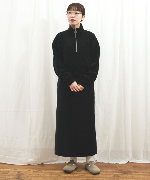 fig Ｌondon（フィグロンドン）の「track velour half zip（Tシャツ/カットソー・レディース・グレー/ブラック/グリーン・FREE）」の16枚目の写真