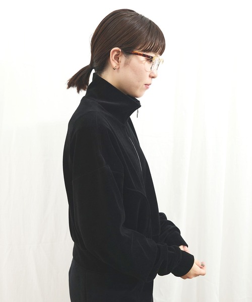 fig Ｌondon（フィグロンドン）の「track velour half zip（Tシャツ/カットソー・レディース・グレー/ブラック/グリーン・FREE）」の17枚目の写真