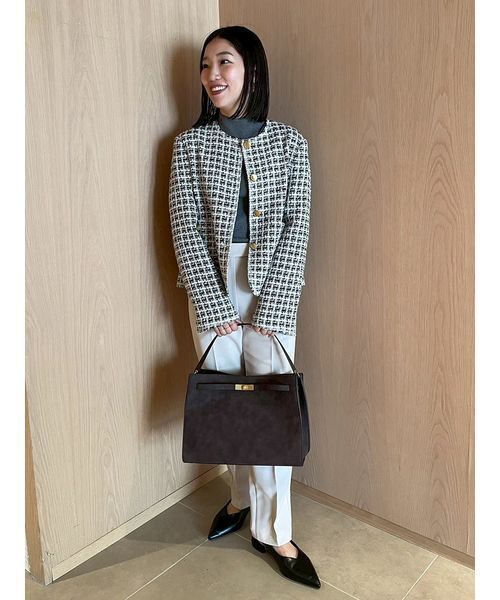 【美品】Mila Owenツィードジャケット Mila Owen 「Mila Owen」 ツイードジャケット 1 グレー レディース