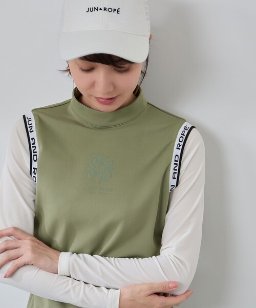 JUN&ROPE'(ジュンアンドロペ)の「ベアスムースフェイクレイヤープルオーバー(Tシャツ/カットソー・レディース・ブラック/オリーブ/ピンク・L/M/S)」の10枚目の写真
