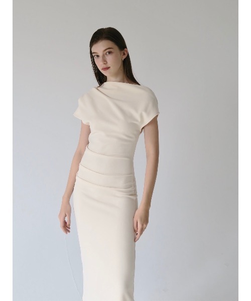 メゾンセロン　off shoulder drape dress off shoulder drape dress（ドレス）｜celon（セロン）の