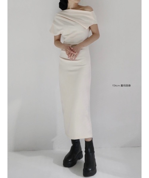 off shoulder drape dress（ドレス）｜celon（セロン）の