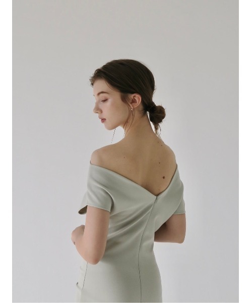off shoulder drape dress（ドレス）｜celon（セロン）の