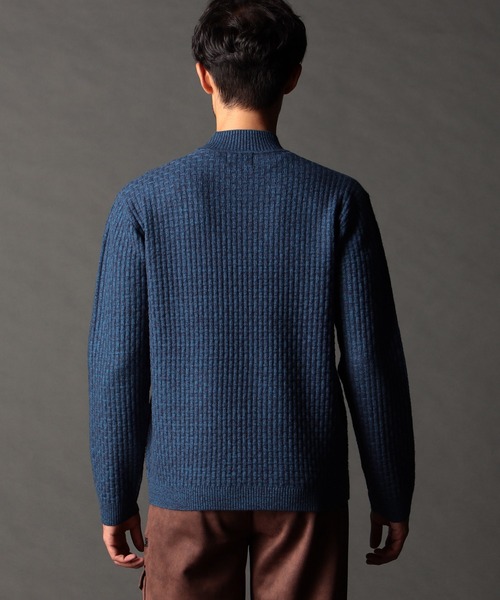 NICOLE CLUB FOR MEN（ニコルクラブフォーメン）の「リンクスバスケットモックネックニット（ニット/セーター・メンズ・ブルー系/ホワイト系/ブラック/ブラック系その他・MEDIUM/LARGE/X-LARGE）」の10枚目の写真