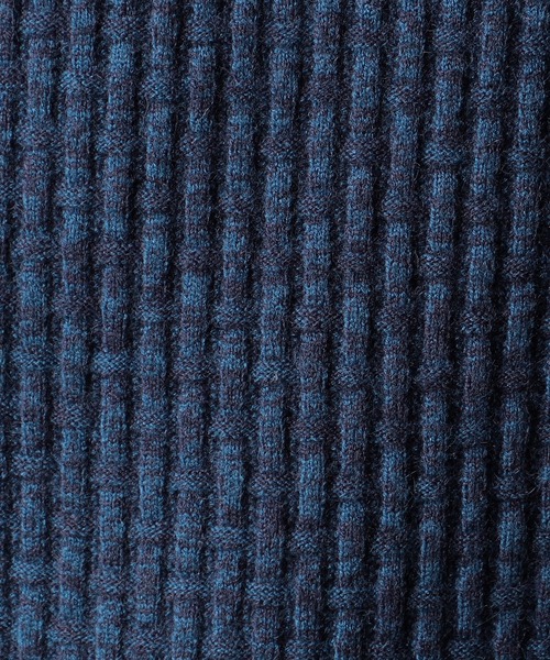 NICOLE CLUB FOR MEN（ニコルクラブフォーメン）の「リンクスバスケットモックネックニット（ニット/セーター・メンズ・ブルー系/ホワイト系/ブラック/ブラック系その他・MEDIUM/LARGE/X-LARGE）」の16枚目の写真