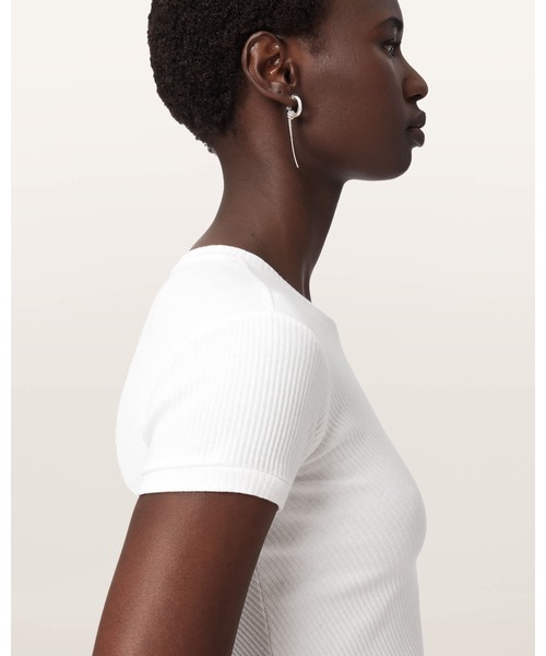 ALLSAINTS（オールセインツ）の「GIA SHORT SLEEVE T-SHIRT | GIA 半袖 Tシャツ（Tシャツ/カットソー・レディース・ホワイト・XS/S）」の2枚目の写真