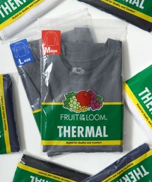 FRUIT OF THE LOOM/フルーツオブザルーム 無地 ワッフル/サーマル クルーネック 長袖Tシャツ/ロングスリーブTシャツ/1P パックT/レディース メンズ