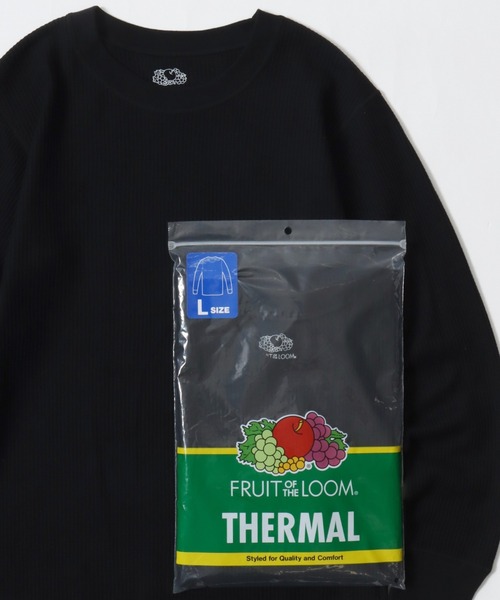 FRUIT OF THE LOOM（フルーツオブザルーム）の「FRUIT OF THE LOOM/フルーツオブザルーム 無地 ワッフル/サーマル クルーネック 長袖Tシャツ/ロングスリーブTシャツ/1P パックT/レディース メンズ（Tシャツ/カットソー・メンズ・ネイビー/ホワイト/ブラック/グレー・L/XL/M）」の8枚目の写真