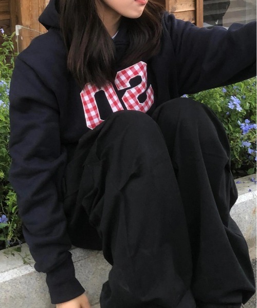 WEGO(ウィゴー)の「WEGO/チェックナンバリングプリントフーディートップス/パーカー(パーカー・レディース・ネイビー・MEDIUM/LARGE)」の13枚目の写真