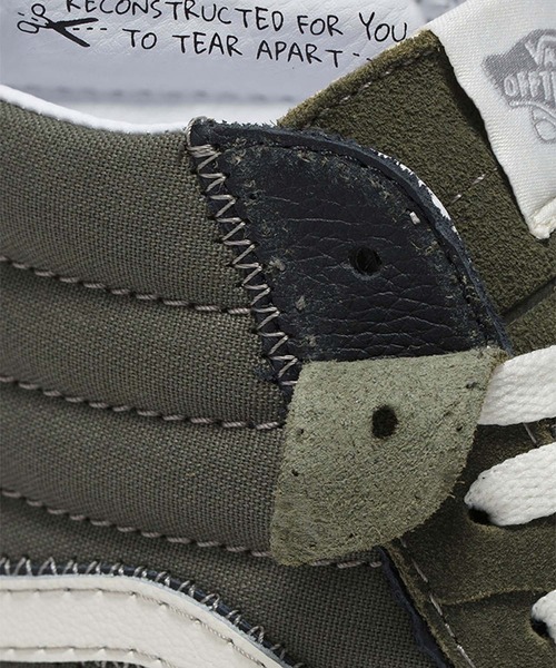VANS（バンズ）の「スケートハイ リコンストラクト / SK8-Hi Reconstruct OLIVE CAMO VN0005UKOLO1（スニーカー・メンズ・オリーブ・4/4.5/5）」の6枚目の写真