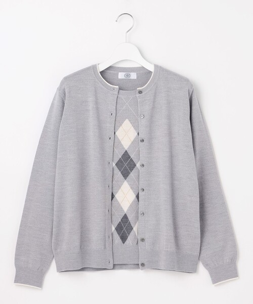 J.PRESS Ladies(J.プレス レディス)の「アーガイル ツイン ニット(ニット/セーター・レディース・スカイブルー系/ベージュ系/ライトグレー系・SMALL)」の17枚目の写真