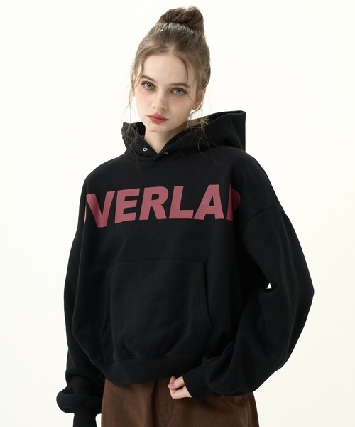 Fleece-lined logo hoodie/裏起毛ロゴトレーナー