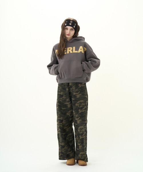 Fleece-lined logo hoodie/裏起毛ロゴトレーナー