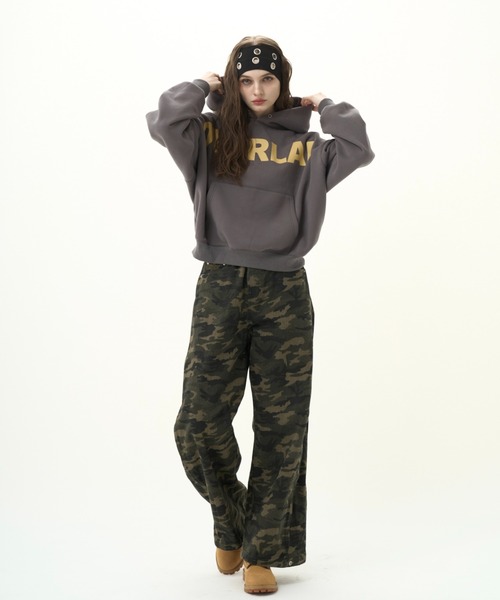 Fleece-lined logo hoodie/裏起毛ロゴトレーナー