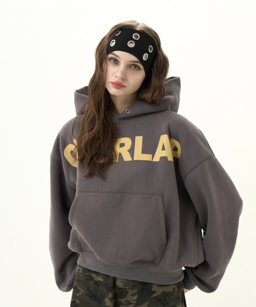 Fleece-lined logo hoodie/裏起毛ロゴトレーナー