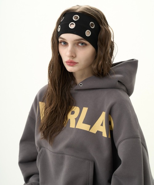 Fleece-lined logo hoodie/裏起毛ロゴトレーナー